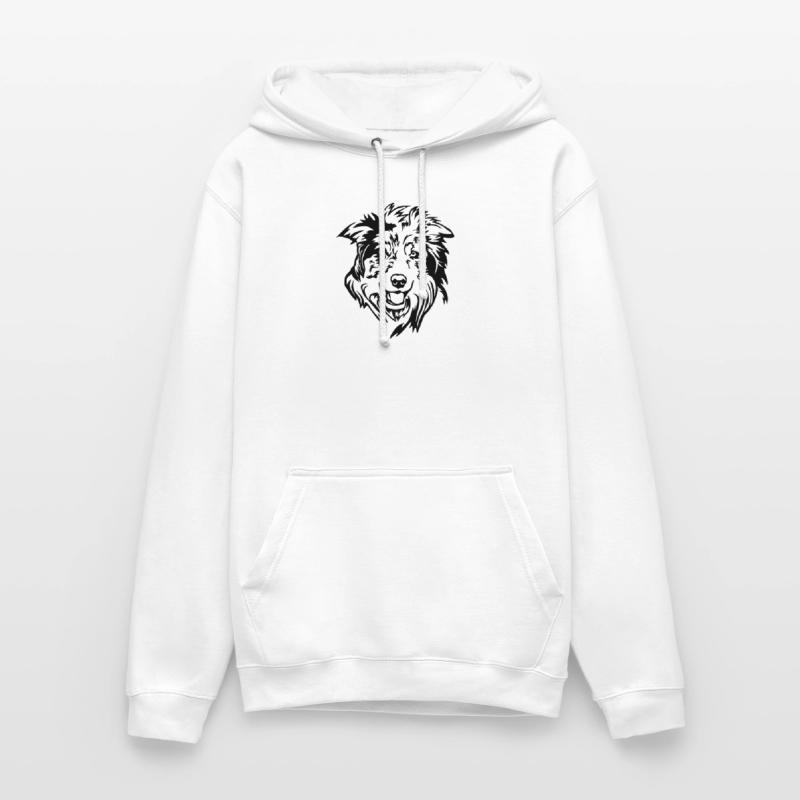 Border Collie Kopf Unisex Hoodie