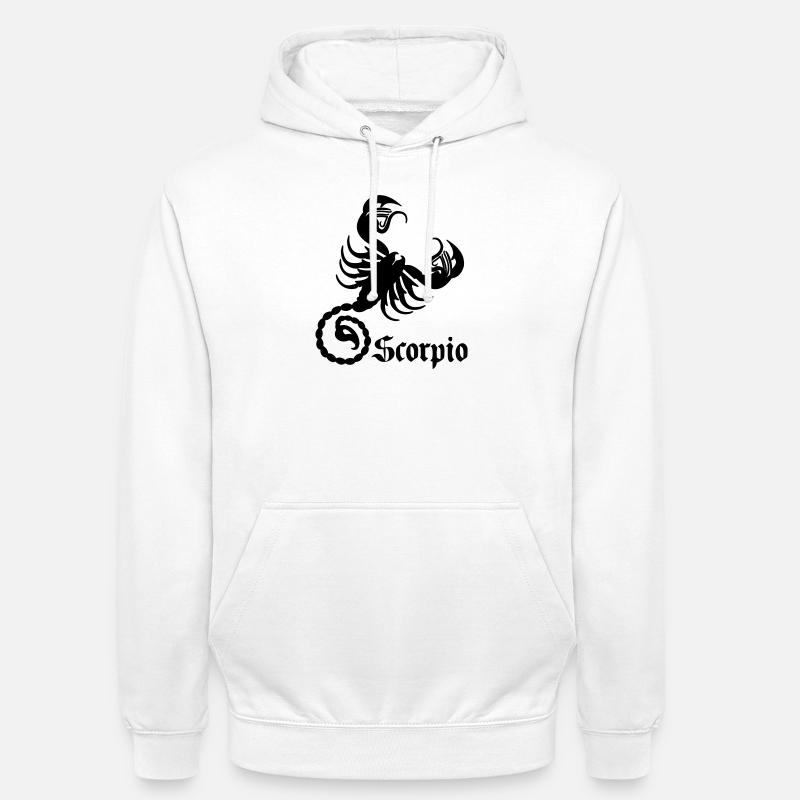 Sternzeichenbild Skorpion - Unisex Hoodie - Weiß