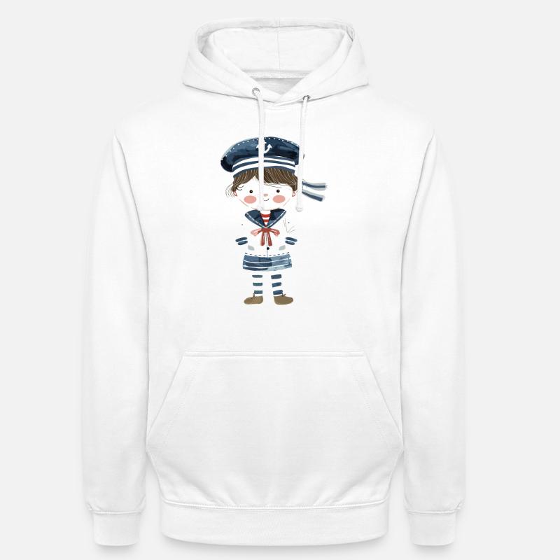 Sailor Comic Look - Sweat-shirt à capuche unisexe - blanc