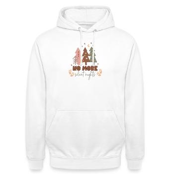 Boho Grappige Kerstmis Zwangerschap Aankondiging - Uniseks hoodie - wit - Voor - AI Model Male 185 dark (185cm) & AI Model Female 172 dark (172cm)