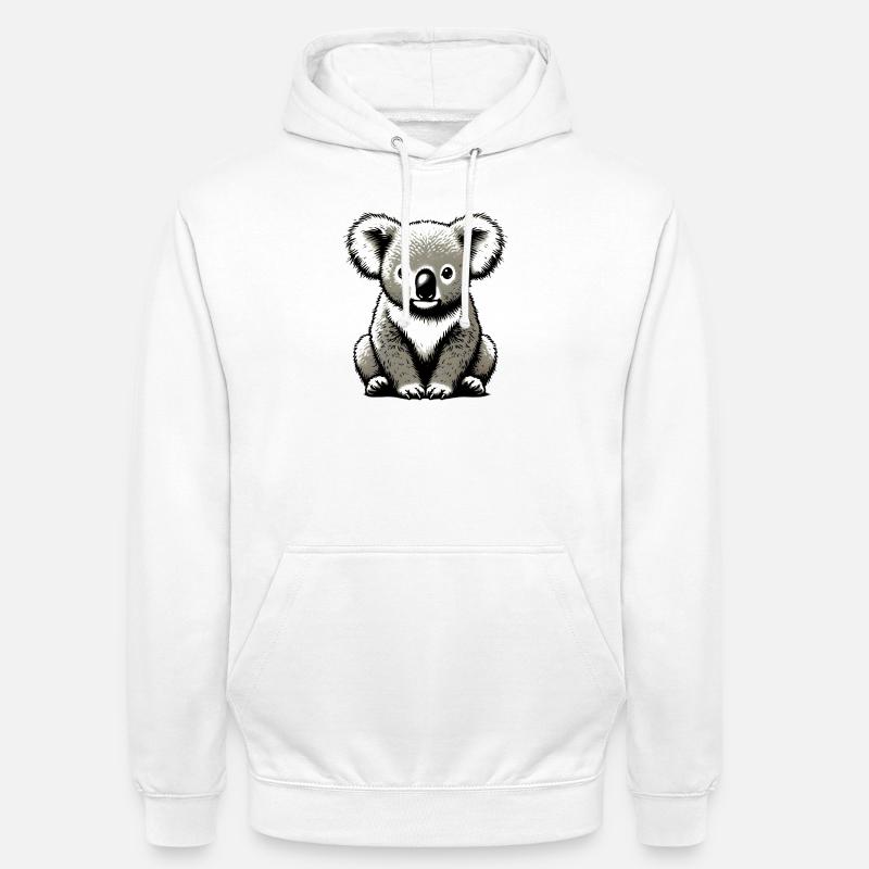 Koala - Felpa con cappuccio unisex - bianco
