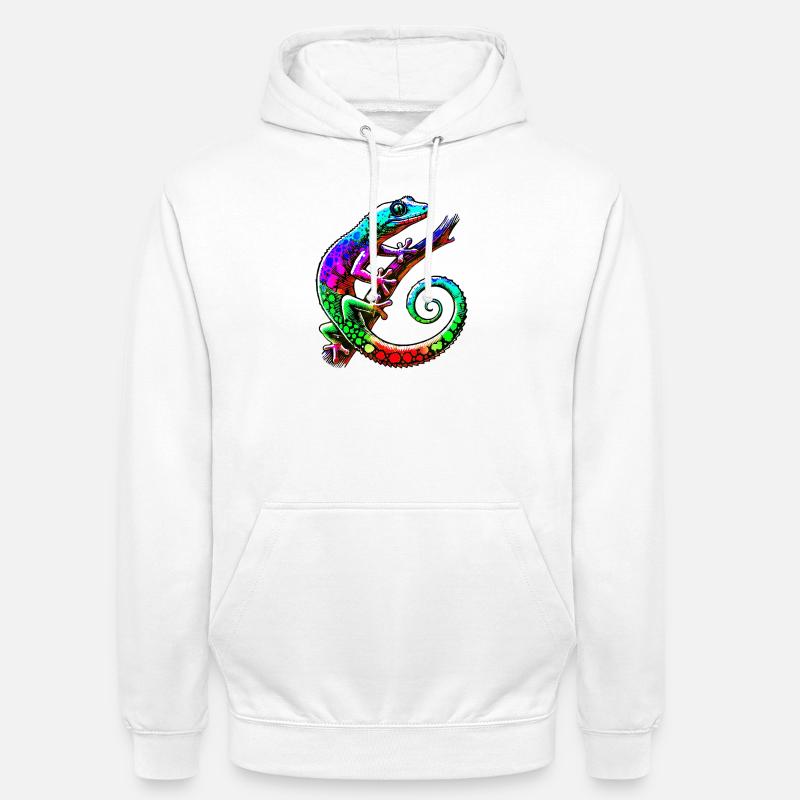 Gecko - Sweat-shirt à capuche unisexe - blanc