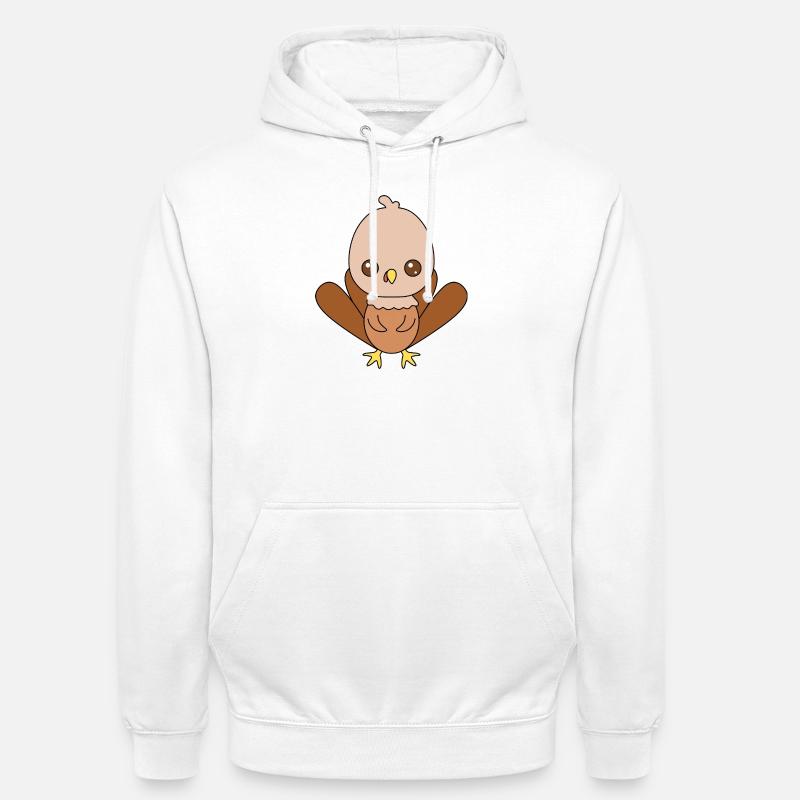 Conception de personnage de dinde mignonne - Sweat-shirt à capuche unisexe - blanc