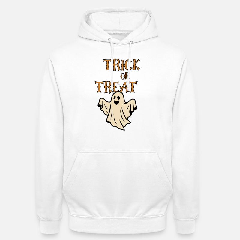 Trick oder Treat Geister Halloween Retro - Unisex Hoodie - Weiß