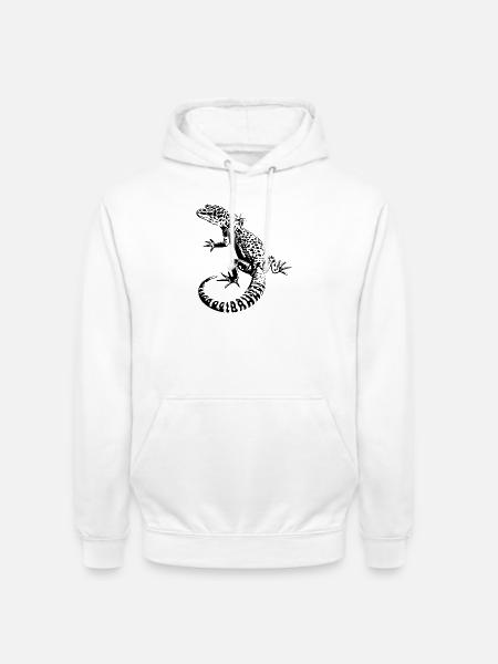 Leopardgecko - Unisex Hoodie - Weiß