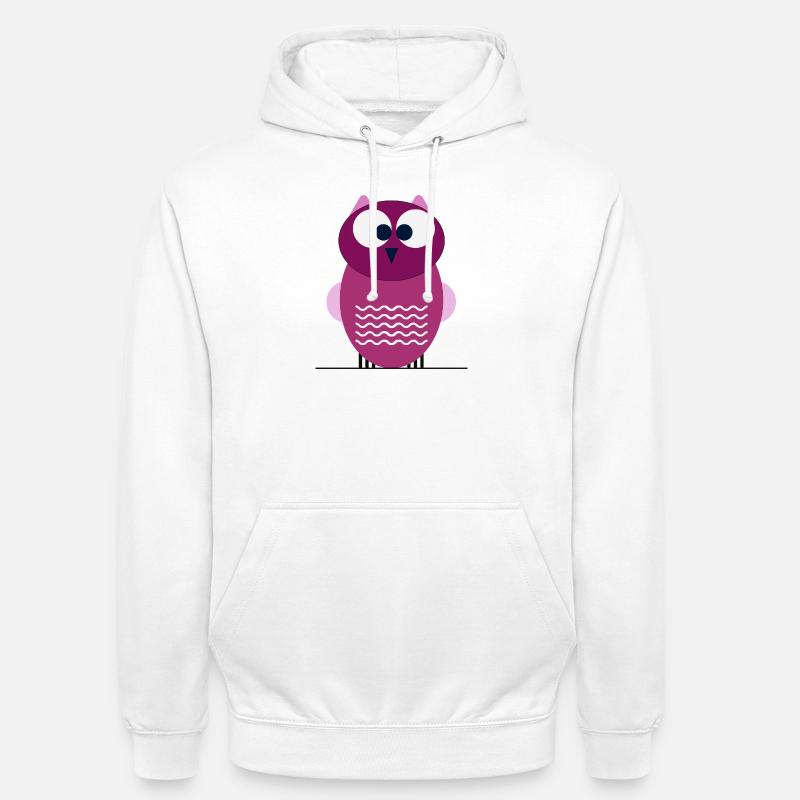 Hibou de la forêt pourpre - Sweat-shirt à capuche unisexe - blanc