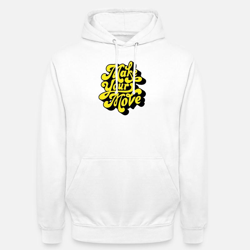 Faites votre action – Neon Script - Sweat-shirt à capuche unisexe - blanc