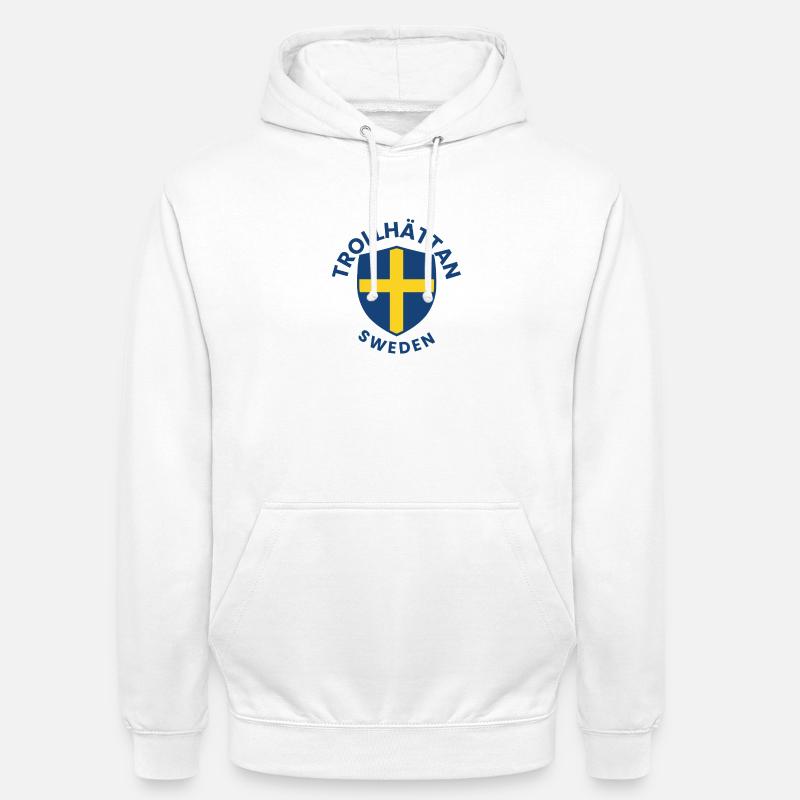 Bouclier de Suède de Trollhättan - Sweat-shirt à capuche unisexe - blanc