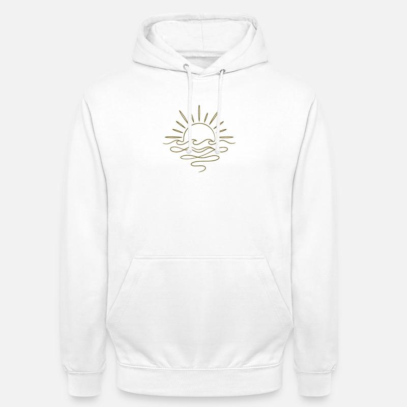 Boho Sonne und Meer - Unisex Hoodie - Weiß