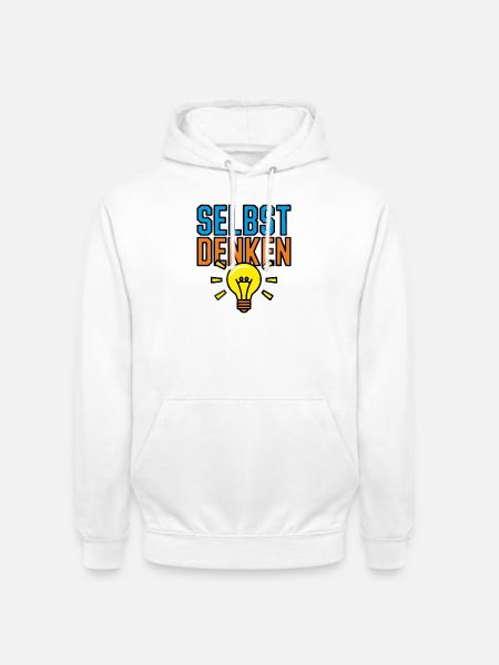 Selbst Denken - Unisex Hoodie - Weiß