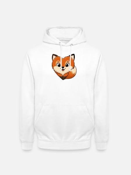 Kuscheliger Fuchs Cartoon - Unisex Hoodie - Weiß
