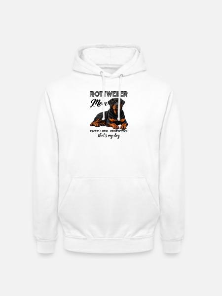 Rottweiler Mom Proud Loyal Protective - Unisex Hoodie - Weiß