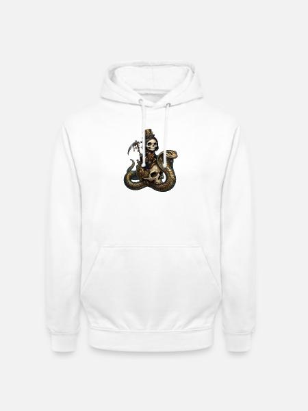 Skelett-Dampffahrer - Unisex Hoodie - Weiß