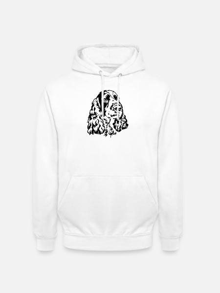 English Springer Spaniel Head - Unisex Hoodie - white