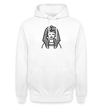 pharaon - Sweat-shirt à capuche unisexe - blanc - Devant - AI Model Male 185 dark (185cm) & AI Model Female 172 dark (172cm)