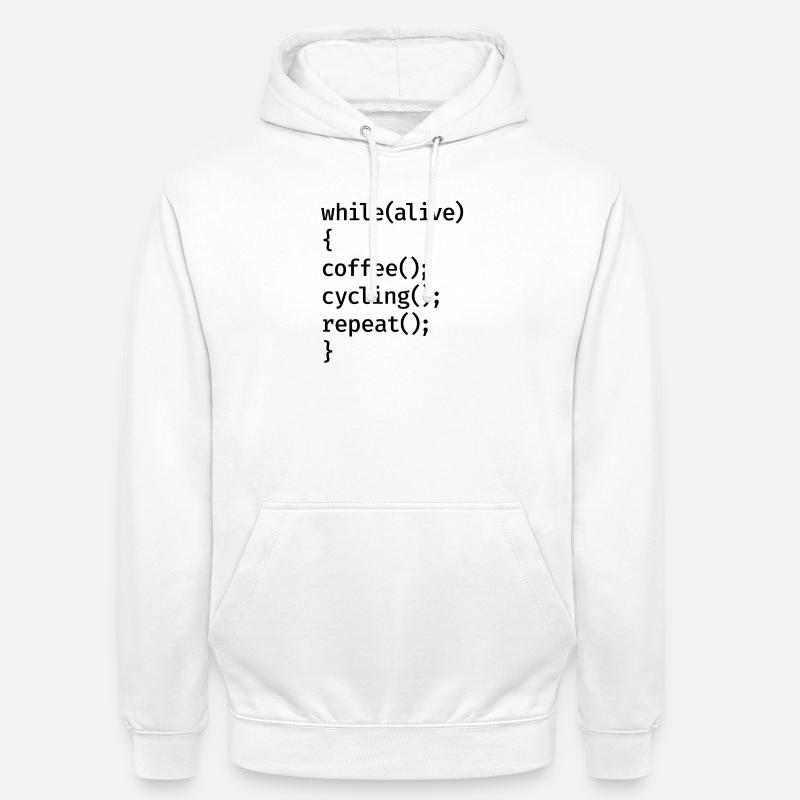 Cyclage du codage - Sweat-shirt à capuche unisexe - blanc