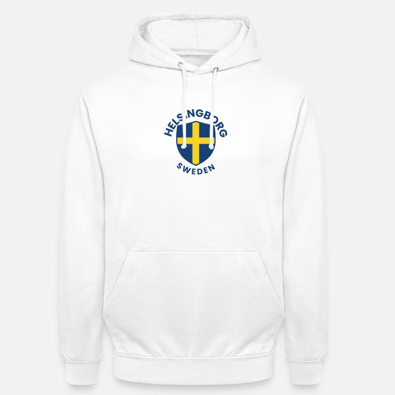Blason de l’écu de Helsingborg - Sweat-shirt à capuche unisexe - blanc