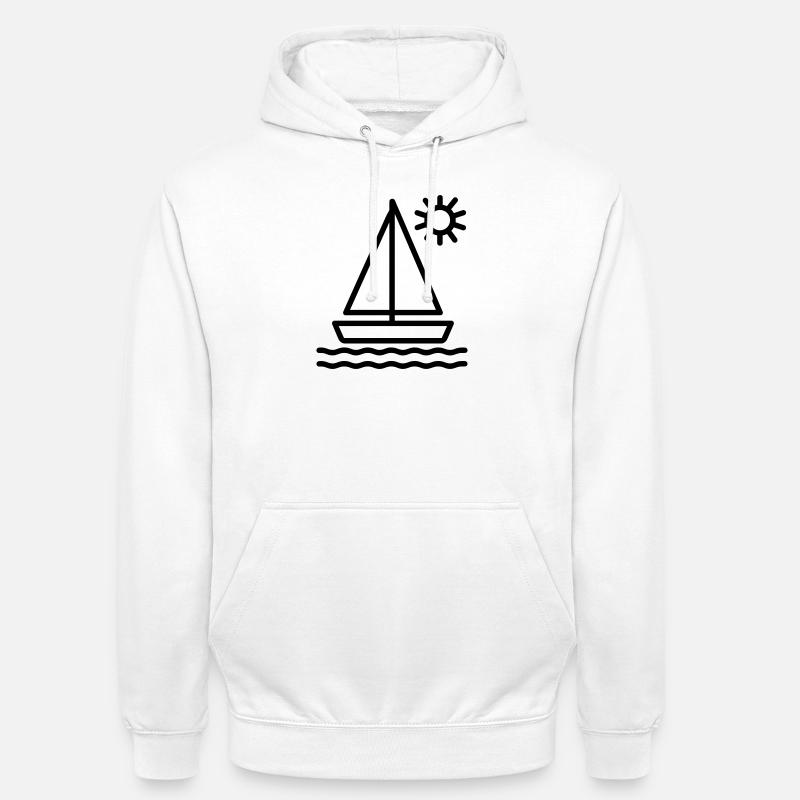 voilier - Sweat-shirt à capuche unisexe - blanc