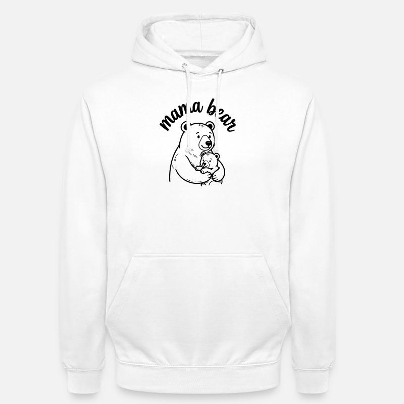 Bärenmama - Unisex Hoodie - Weiß