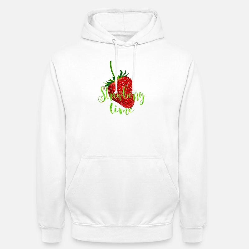 Erdbeere mit Spruch - Unisex Hoodie - Weiß