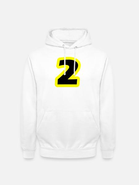 2 Number symbol - Unisex Hoodie - white