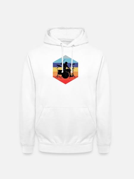 Geschenkidee für den Drummer mit Schlagzeugspielen - Unisex Hoodie - Weiß
