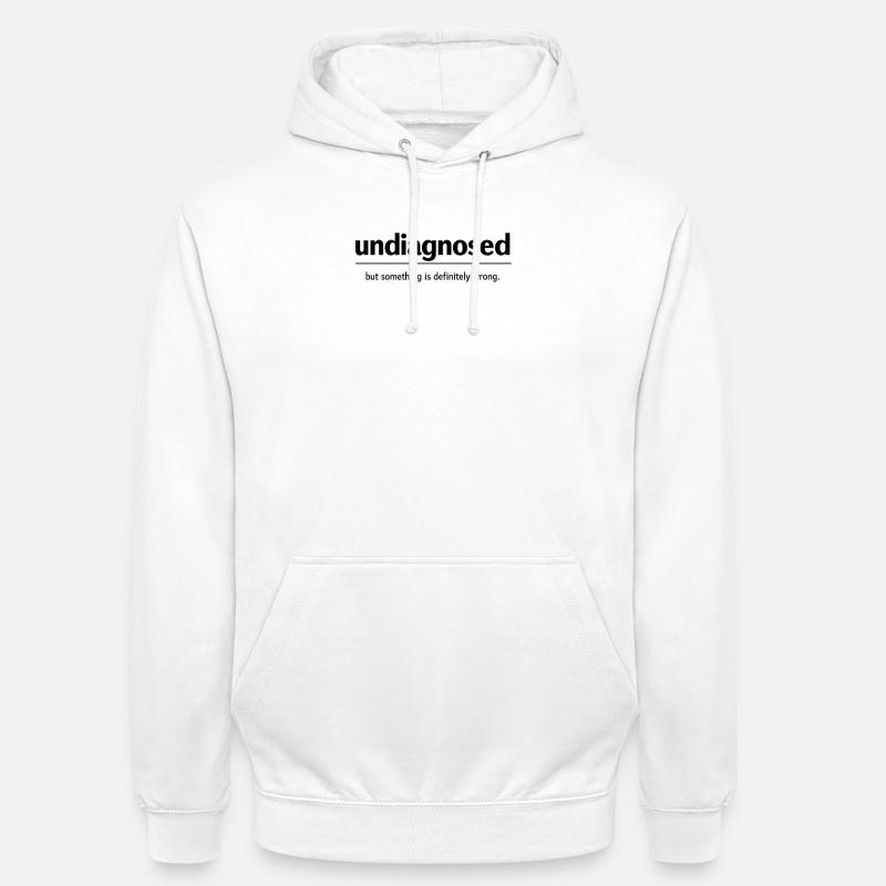 ✨️ non diagnostiqué ✨️ - Sweat-shirt à capuche unisexe - blanc
