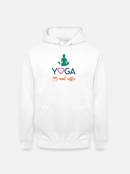 Yoga and Coffee - Unisex Hoodie - white