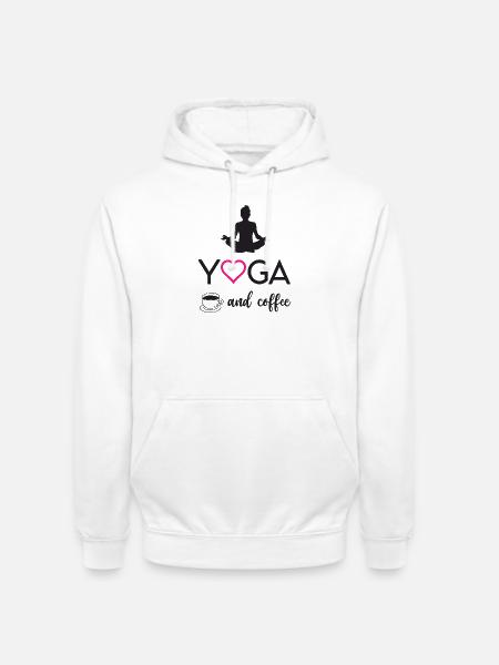 Yoga and Coffee - Unisex Hoodie - white