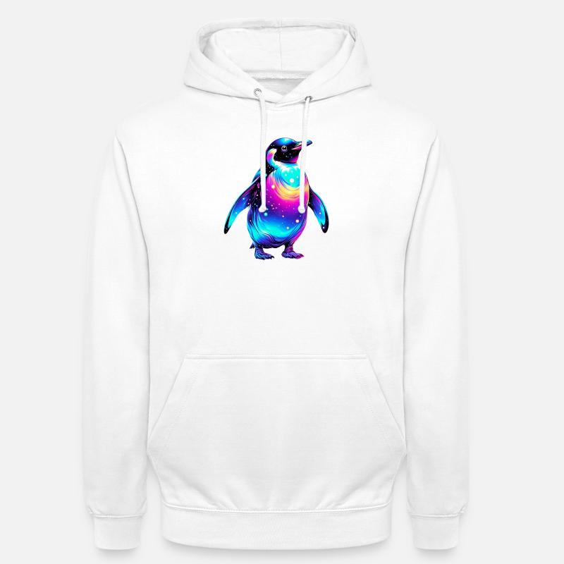 Pingouin - Sweat-shirt à capuche unisexe - blanc