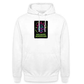 Cybersicherheit: Malware-Forscher - Unisex Hoodie - Weiß - Vorne - AI Model Male 185 dark (185cm) & AI Model Female 172 dark (172cm)