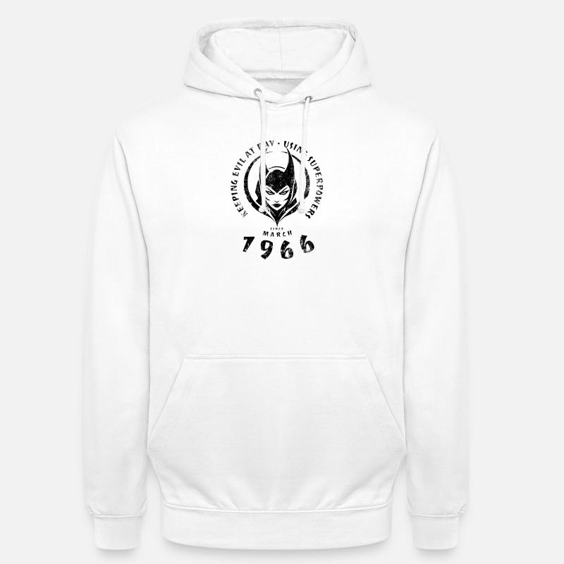 60. Birthday Using Superpowers Since 03/1966 - Unisex Hoodie - white