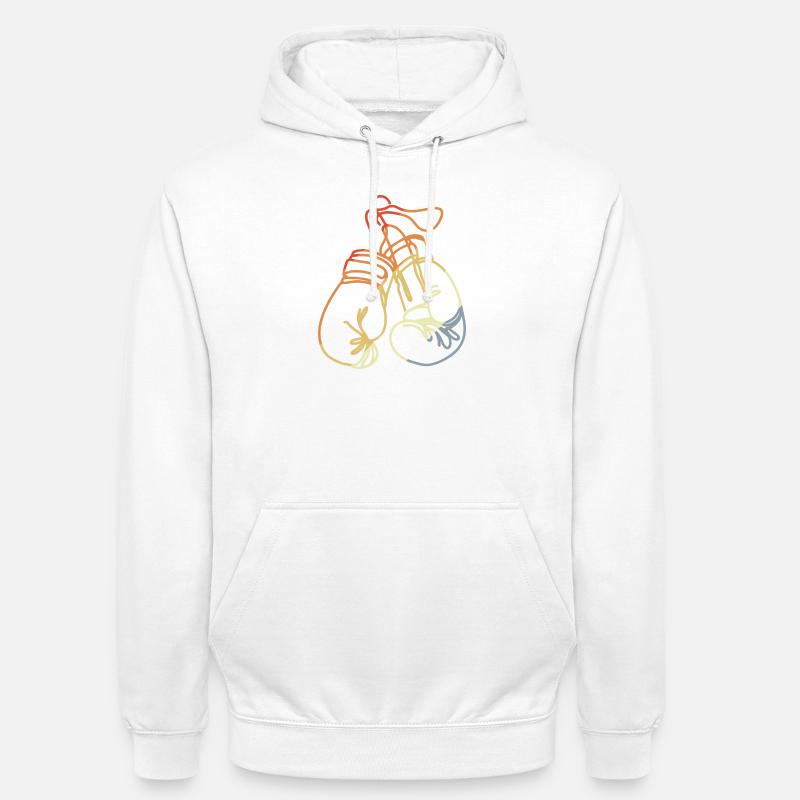 Gants de boxe style rétro - Sweat-shirt à capuche unisexe - blanc