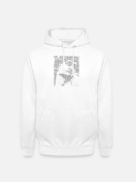 Michelangelo David ASCII-Kunst - Unisex Hoodie - Weiß