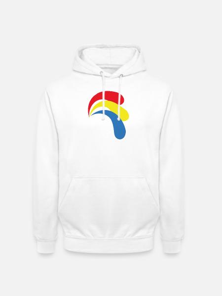 Primärfarbene Bogenformen - Unisex Hoodie - Weiß