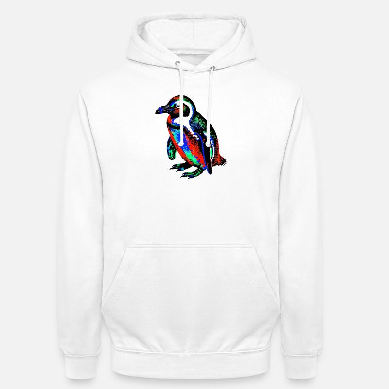 Pingouin - Sweat-shirt à capuche unisexe - blanc