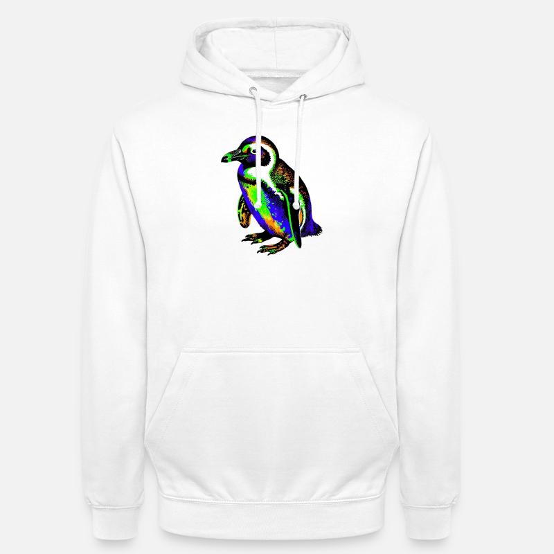 Pingouin - Sweat-shirt à capuche unisexe - blanc