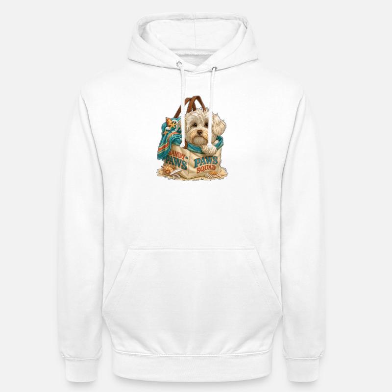 Sandy Paws Squad Strandwelpe - Unisex Hoodie - Weiß