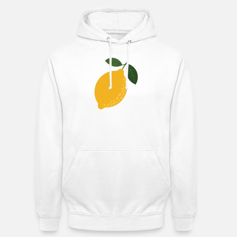 Illustration citron Citrus Sun - Sweat-shirt à capuche unisexe - blanc