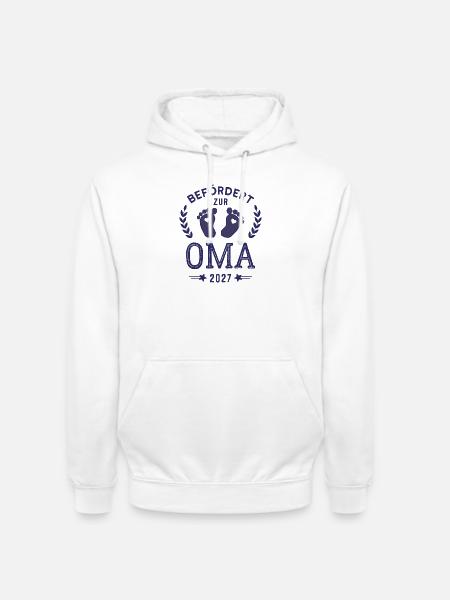 Befördert zur Oma 2027 Neue Großmutter - Unisex Hoodie - Weiß