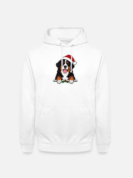 Weihnachten Berner Sennenhund - Unisex Hoodie - Weiß