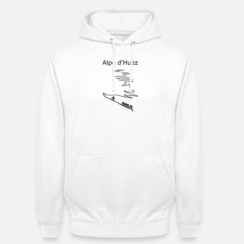 Oeil du Monte Huez avec panache de neige - Sweat-shirt à capuche unisexe - blanc
