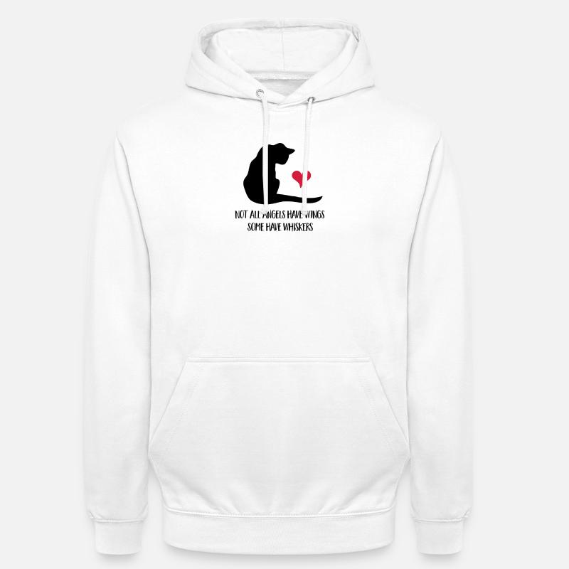 Chat - Sweat-shirt à capuche unisexe - blanc