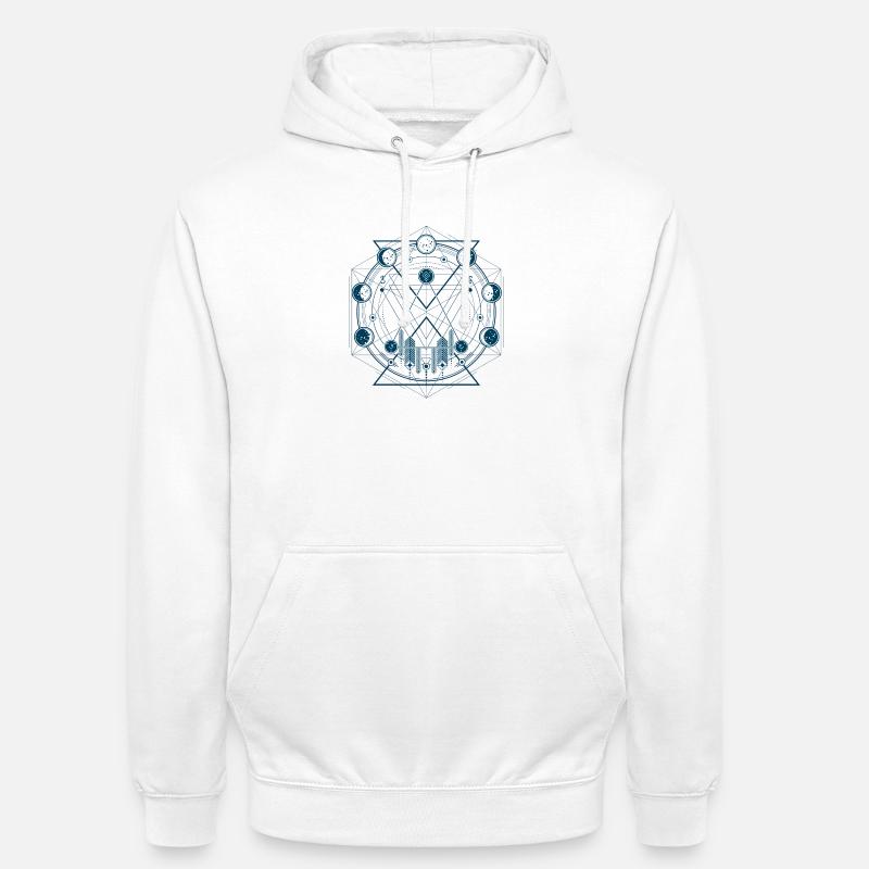 géométrie - Sweat-shirt à capuche unisexe - blanc