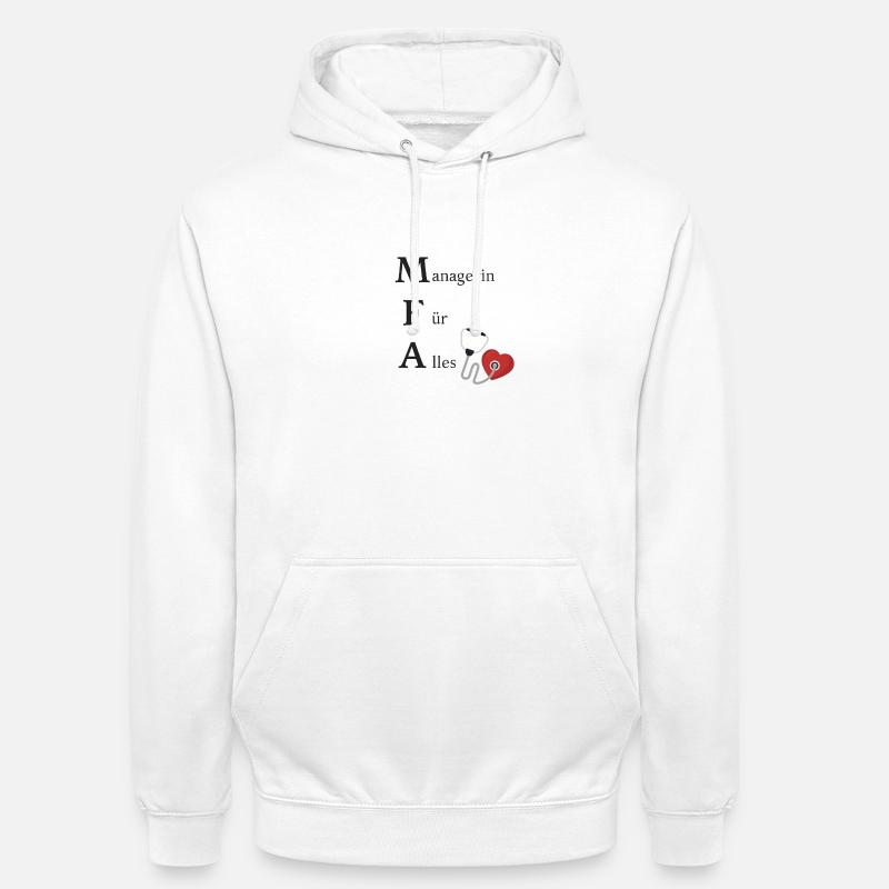 Manager per tutto! MAE / assistente medico - Felpa con cappuccio unisex - bianco
