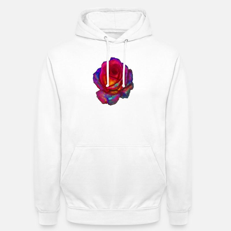 rose - Sweat-shirt à capuche unisexe - blanc