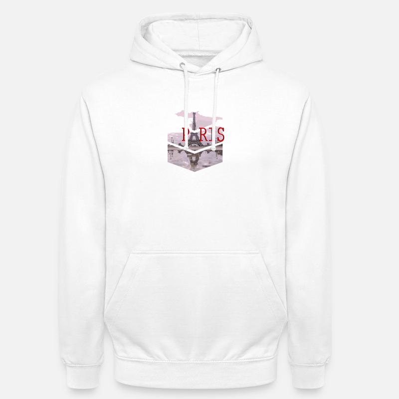 Paris Skyline Eiffelturm Silhouette - Unisex Hoodie - Weiß