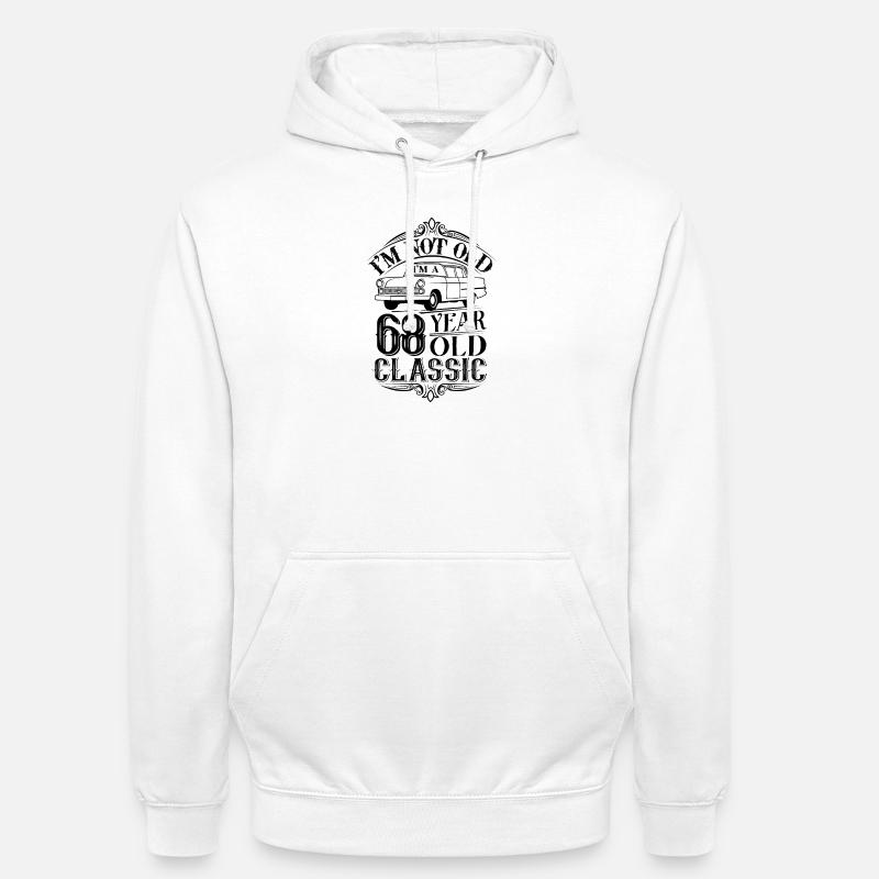 68. Geburtstag Klassiker Oldtimer - Unisex Hoodie - Weiß