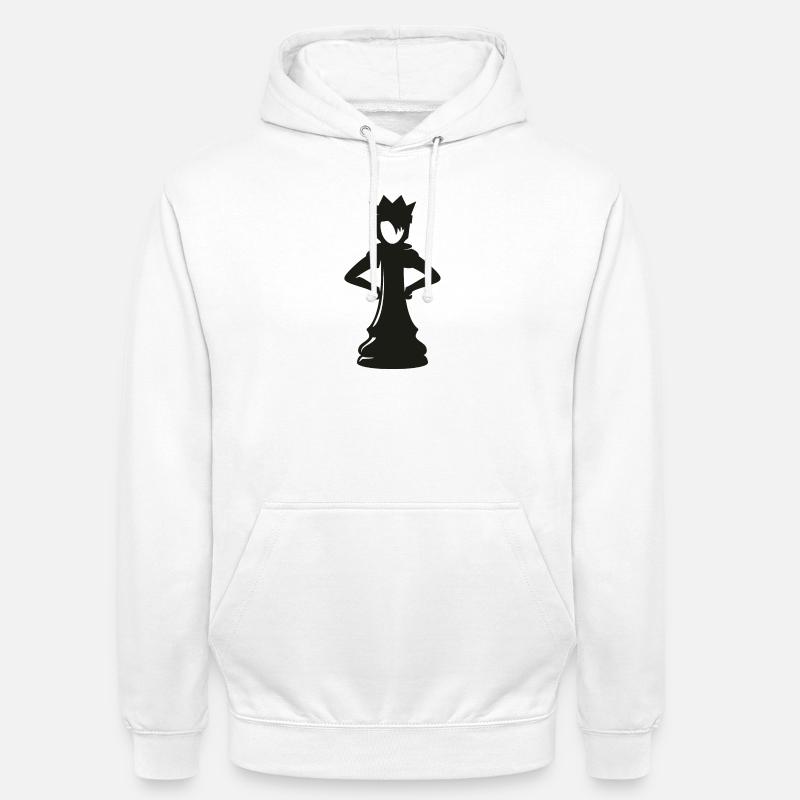 Wütende Schach Dame – Chess Queen Design - Unisex Hoodie - Weiß