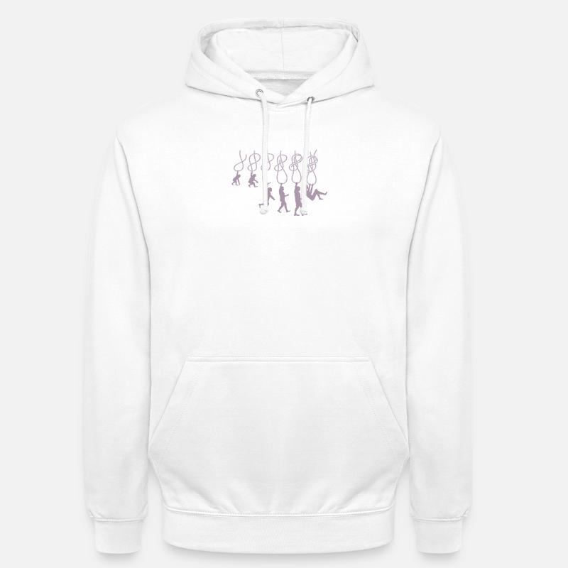Evolution Klettern Kletterknoten Achter Knoten - Unisex Hoodie - Weiß